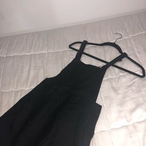 Fashion nova faux leather over all dress